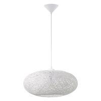 Pendul textil, Eglo Campilo, E27 1x60W ø450mm, Alb