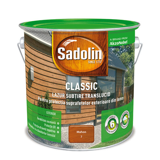 LAZUR PENTRU LEMN, SADOLIN CLASSIC, MAHON, 2.5L