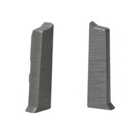 Terminatie plinta pvc, Salag, 2buc/set, aluminiu