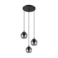 LUSTRA, EGLO ARISCANI 98653, 3x40W, STICLA ABURITA, NEGRU
