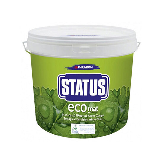 Vopsea lavabila ecologica Status Eco mat, interior 10l