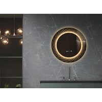 Oglinda baie, Belform Atlantis, iluminare led, intrerupator touch, 60x60cm, 3 culori