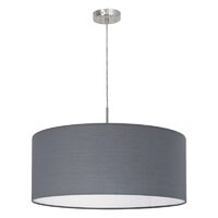 PENDUL, EGLO PASTERI 31577, 1x60W, E27, TEXTIL, GRI