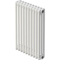 Calorifer modular din otel, Cordivari Ardesia, 3 coloane, 10 elementi, alb, H 656 x L 460 mm