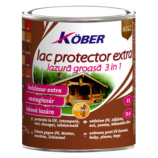 Lazur de lemn, Kober lac protector extra, Nuc mediu 2,5l