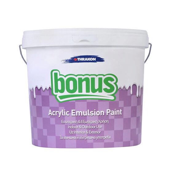 Vopsea lavabila aditivata Status Bonus Acrylic alb, 9l