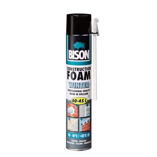 Spuma poliuretanica pentru iarna BISON, cu aplicator, 700ml