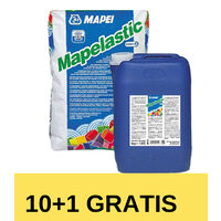 Set: 10+1 Gratis:  Mortar bicomponent pe baza de ciment si latex  Mapelastic, 24 + 8kg