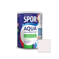 Vopsea acrilica pentru lemn/metal, pe baza de apa, Policolor Spor Aqua Email lucios, alb, 0.6l