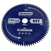 Disc fierastrau circular pentru aluminiu, Benman, 250x2.8mm/30mm, 80T_71922