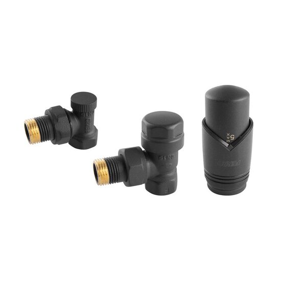 Set robineti  radiator termostatati coltari, Ferro,1/2" antracit_ZTM31AT