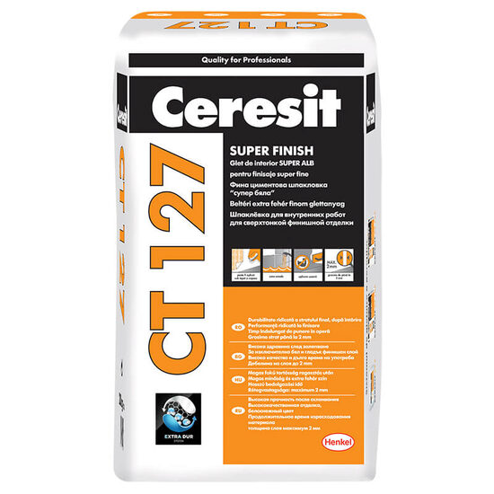GLET PENTRU FINISAJE FINE LA INTERIOR, CERESIT CT 127, 5 KG