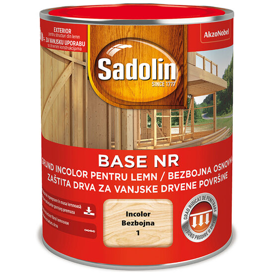 Grund incolor pentru protectie lemn, Sadolin Base NR, 5l