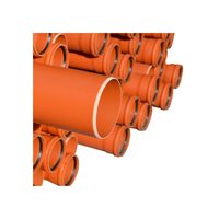 Teava PVC canalizare exterioara, SN2, D.200 x 3.9mm, 1 m