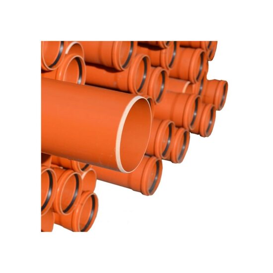 Teava PVC canalizare exterioara, SN2, D.200 x 3.9mm, 1 m