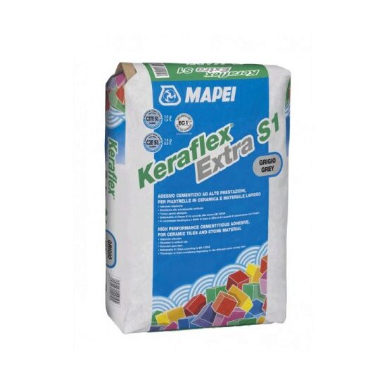 Adeziv pe baza de ciment, Mapei, Keraflex Extra S1, gri, 25kg