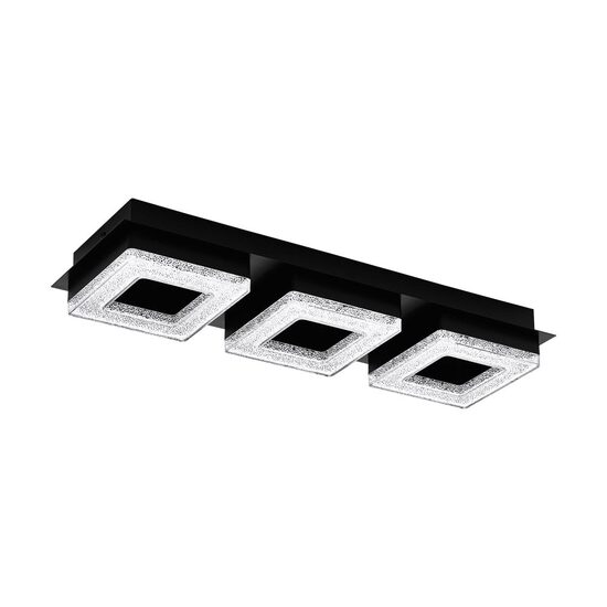 Plafoniera, Eglo Fradelo 1, LED 3 x 4W 1200lm 3000K IP20, Negru