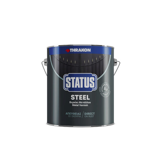 Lac pentru metal Status Steel transparent mat, 2.5l