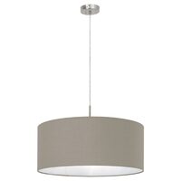 PENDUL, EGLO PASTERI 31576, 1x60W, E27, TEXTIL, GRI MARONIU