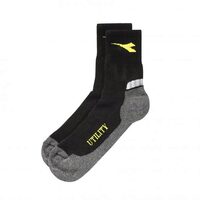 Sosete bumbac de vara, Diadora, 3perset, blackdark gull grey, M