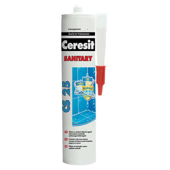 SILICON SANITAR CERESIT CS 25, INTERIOR/EXTERIOR, TRANSPARENT