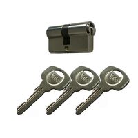 Cilindru nichelat pt. broasca ingropata, 40x45mm, 3 chei