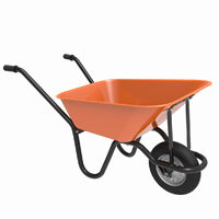Roaba cuva orange, roata plina PVC, 70l, 10.50kg