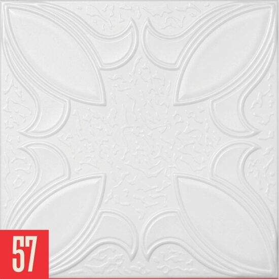 Tavan fals polistiren , lalea, alb, 2mp/bax_0857