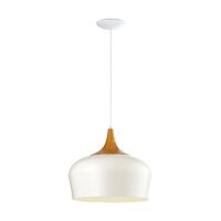 Pendul, Eglo Obregon, E27 1x60W ø350mm, Stejar, crem