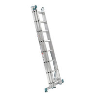 Scara aluminiu universala 3 tronsoane, Alverosal, 3 x 8 trepte