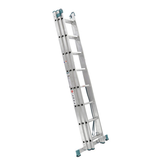 Scara aluminiu universala 3 tronsoane, Alverosal, 3 x 8 trepte