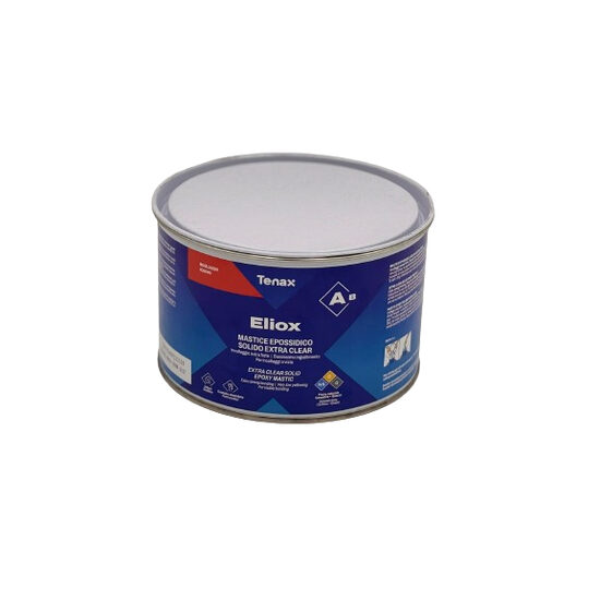 Mastic epoxidic pentru ceramica, piatra naturala si quartz, Tenax Eliox Solido, transparent, parte A 1.5kg