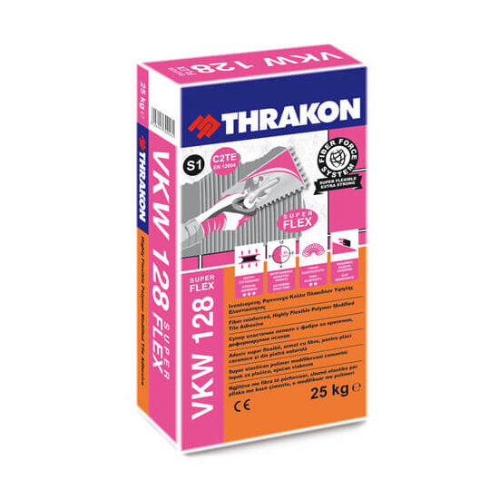 Adeziv flexibil pentru placari ceramice Thrakon VKW 128 gri
