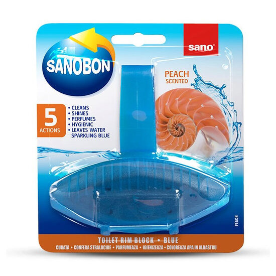 Odorizant bazin Wc, Sano Bon Blue peach, 5 in1, 55g