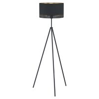 LAMPADAR, EGLO ESTEPERRA 99279, 1X40W, TEXTIL, NEGRU/AURIU