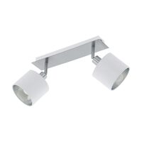 PLAFONIERA, EGLO VALBIANO 97533, 2x10W, E14, ALB/ARGINTIU