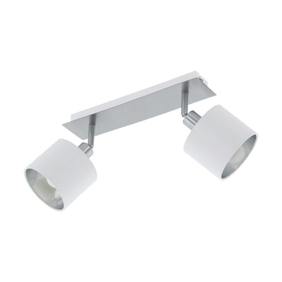 PLAFONIERA, EGLO VALBIANO 97533, 2x10W, E14, ALB/ARGINTIU