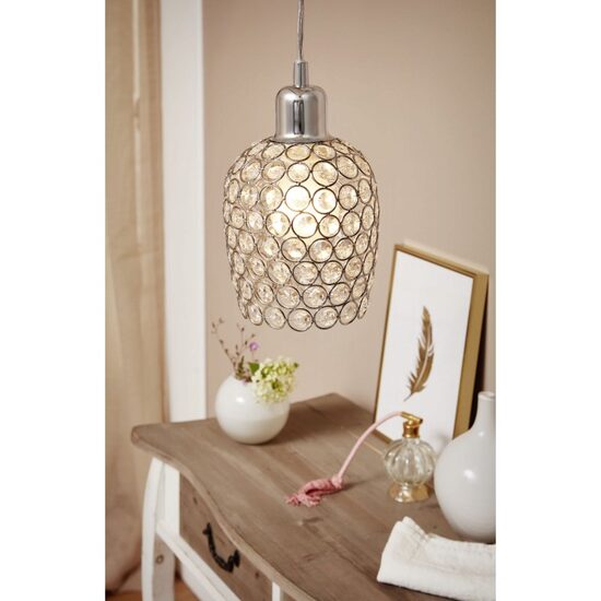 PENDUL CRISTAL, EGLO BONARES 1 94896, 1x60W, E27, CROM