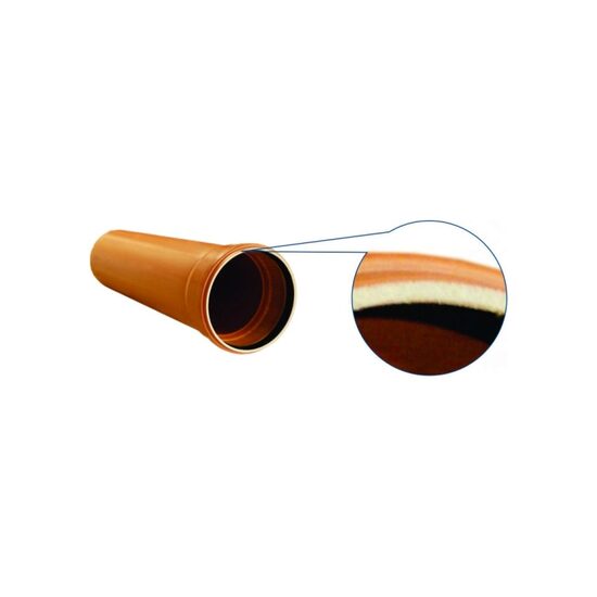 Teava PP/PVC canalizare exterioara, SN2, D.160 x 3.2mm, L=6 m