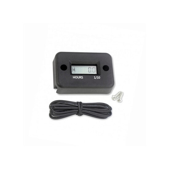 Contor ore functionare, Bisonte Agro Garden, pentru motoare termice, 4 timpi, negru