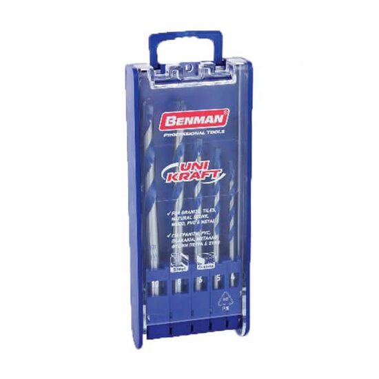 SET 5 BURGHIE MULTIFUNCTIONALE CU CAP DIAMANTAT, BENMAN, 4 - 10 MM, 71149