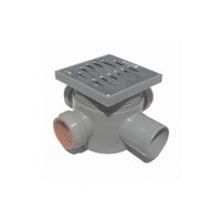 Sifon pardoseala gratar inox, Valrom, 3 Intrari D40 1 iesire D50 H 80