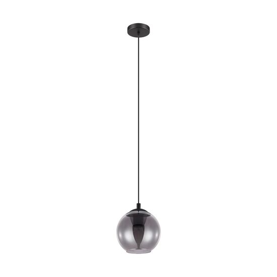 Pendul, Eglo Ariscani, E27 1 x 40W ø200mm, Negru Transparent