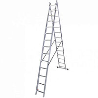 Scara aluminiu dubla, 2 x 14 trepte, H max. 7,5m, STR214