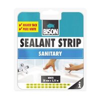 Banda de etansare siliconica BISON Sealant Strip, alb, 38mmx3,35m