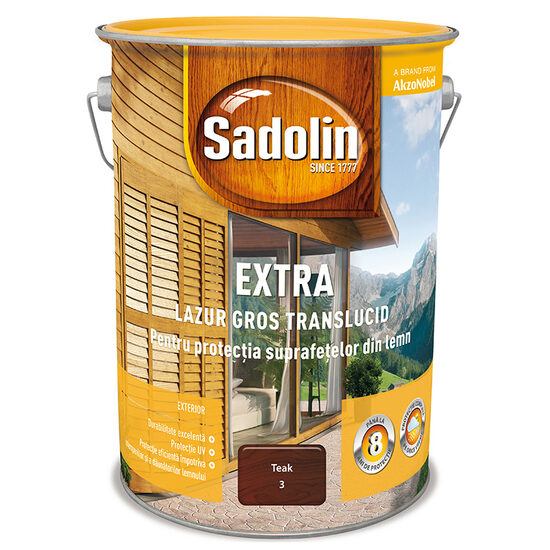 Lac pentru lemn, Sadolin Extra, Teak, 5l