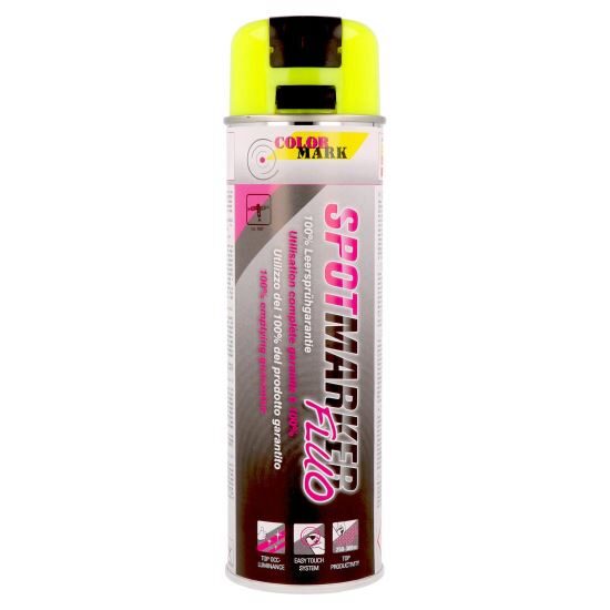 Vopsea spray pentru marcaje industriale Colormark Spotmarker, 500ml, galben fluorescent