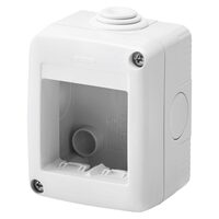 Doza aparat Gewiss, montaj aparent, 2 module, IP40, gri