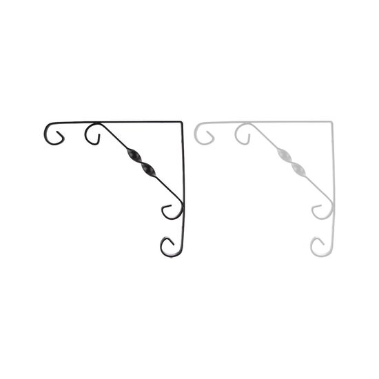 Consola metalica decorativa, 200 x 200mm, alb