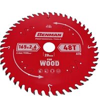 Disc fierastrau circular pentru lemn, Benman, 165x2.6mm/20mm, 48T_71901
